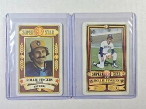 (2) ROLLIE FINGERS Perma-Graphics Lot 1982, 1983 Brewers HOF - Imagen 1 de 2