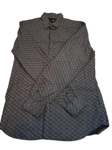 DIESEL Mens Check Shirt Size L Grey White Casual Long Sleeve Designer Cotton Top - Picture 1 of 3