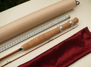 Pêche CANNE MOUCHE 7'5 Bambou Refendu Fly rod fishing Pezon Michel Blank bamboo - Photo 1/21