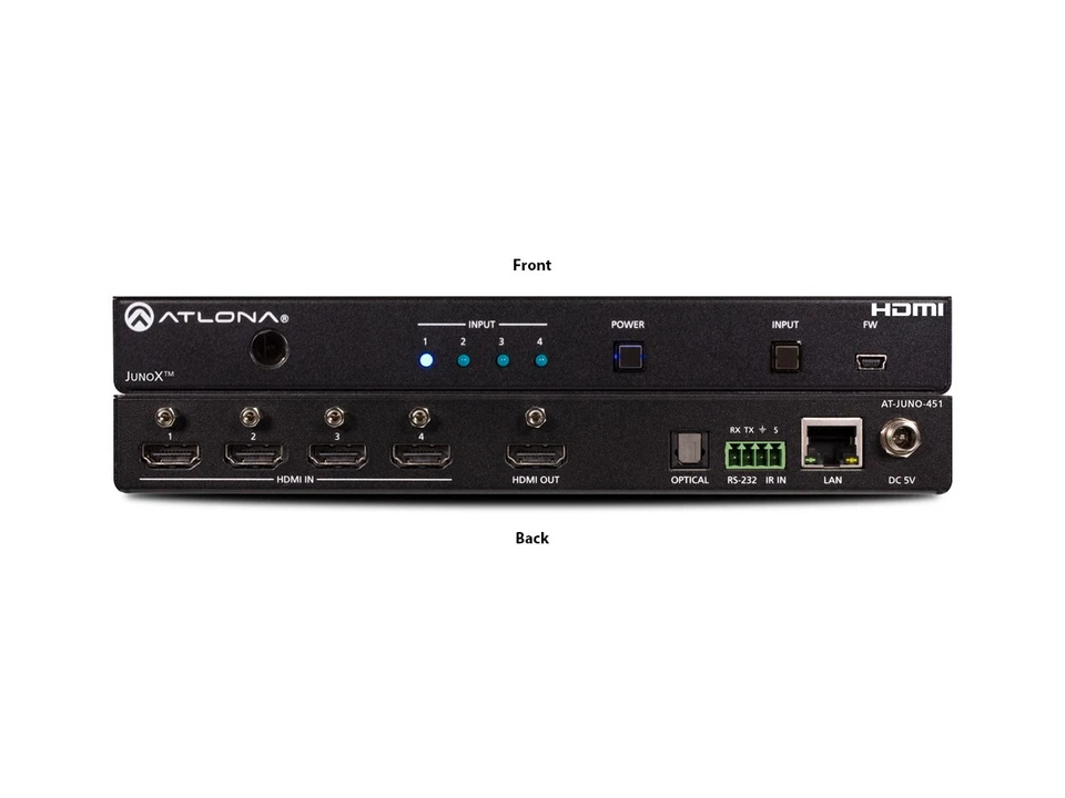 Atlona AT-JUNO-451 HDR 4-Input 4k HDMI Auto Switch - Image 1 of 1