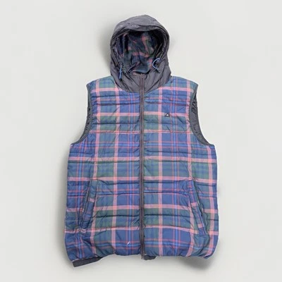 SCOTCH & SODA Plaid Hooded Puffer Vest Size XL - Изображение 1 из 4
