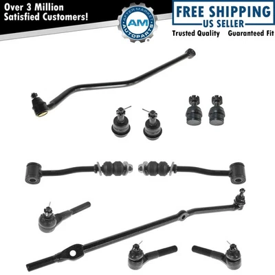 Front Ball Joint Track Sway Bar Tie Rod Suspension Kit for Jeep Cherokee 4WD 4x4 - Image 1 of 4