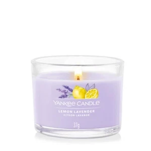 YANKEE CANDLE CANDELA VOTIVE IN VETRO SINGOLA FRESH LEMON LAVENDER - Foto 1 di 2
