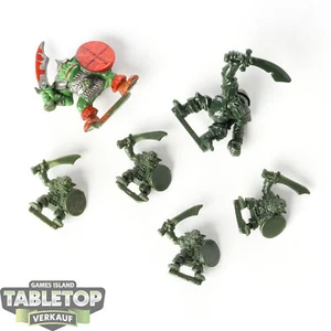 Sonstige - Die Claymore Saga - 2 Orks & 4 Gnomes - teilweise bemalt - Bild 1 von 1