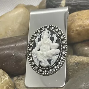 Ganesha Hindu Deity Elephant Cameo Money Clip Stainless Steel Quality Wedding - Picture 1 of 15