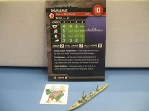 =Axis Allies War at Sea CONDITION ZEBRA Murasame 38/40 with card= - Picture 1 of 1