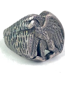 Biker Ring - Walking Eagle, Size 10.25, Vintage Gordon & Smith (G&S) 1984 Men's - Picture 1 of 13