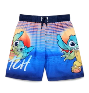 Lilo and Stitch Swimsuit Swim Trunks Board Shorts Boys 4 5 6 7 8 10 12 Disney - Picture 1 of 5