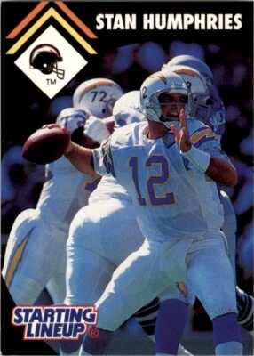 1995 Kenner Starting Lineup Card Stan Humphries San Diego Chargers - Image 1 of 2