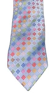 Cravatta Frangi a righe a pois 100% seta Made in Italy - stile Y2K anni '90 - Foto 1 di 3