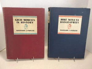 Lot of 2 Great Moments in History & More Minute Biographies Nisenson & Parker HC - Picture 1 of 24