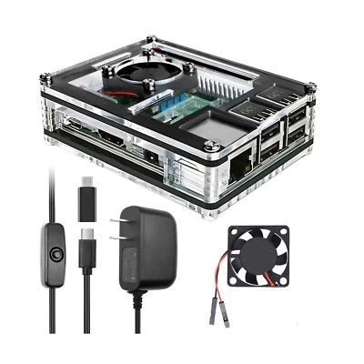 Estuche Miuzei Raspberry Pi 3 B+ con Ventilador Refrigeración Pi 3B Estuche con 3 Piezas Sin Calor... Foto 1 de 4