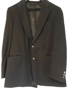 Brooks Brothers 100% Cashmere Blazer Jacket Sport Coat Black 42L EUC Retail $398 - Picture 1 of 7