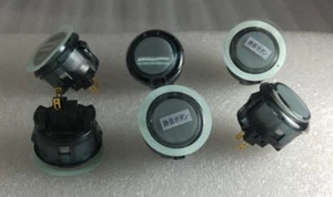 Botones negros transparentes silenciosos japoneses Sanwa X 6 piezas OBSCS-30-CS piezas arcade de videojuegos - Imagen 1 de 5