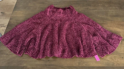 RD стиль шениль укороченный пуловер свитер Bell рукав бордовый размер маленький новый $78 - Изображение 1 из 4