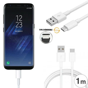 Câble USB Type C 1M Samsung S9 S8 Plus A8 A5 A9 2017, Huawei P10 P20 Pro XIAOMI - Photo 1 sur 5
