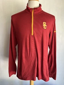 USC TROJANS (2017) Official NIKE PRO Dri-FIT Long Sleeve Pullover Top Medium - Picture 1 of 6