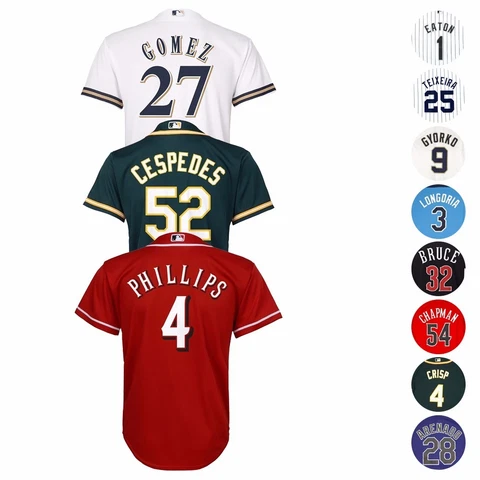 MLB Majestic Official Cool Base Player Jersey Collection Youth Size S-XL (8-20) Cover