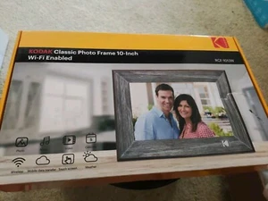 Kodak RCF-1013W Photo Frame 10-Inch Wi-Fi Touch Screen Gray Wood BRAND NEW - Picture 1 of 1