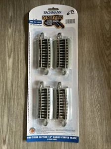 Bachmann HO Curved Track +Nickel Silver Rail & Gray Roadbed E-Z Track 1/3 44530 - Picture 1 of 2