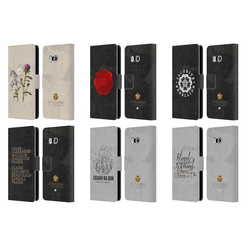 OUTLANDER GRAPHICS LEATHER BOOK WALLET CASE COVER FOR HTC PHONES 1 - Image 1 of 4