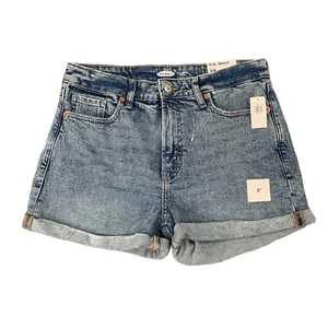 Old Navy Shorts Womens 10 Light Wash O.G. High Rise Denim 3 Inch Inseam Cuffed - Picture 1 of 11
