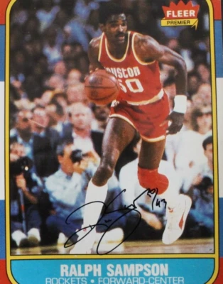 Ralph Sampson Houston Rockets Autographed Signed 8x10 Photo 1986 Fleer JSA - Image 1 of 4