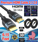 6-15FT HDMI Cable 8K 4K UHD High Speed with ETHERNET For Lenovo HP ASUS Dell PC