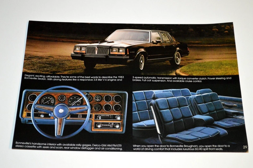 Pontiac Bonneville/Brougham 1983 anuncio original distribuidor anuncio impreso 83 Foto 1 de 1