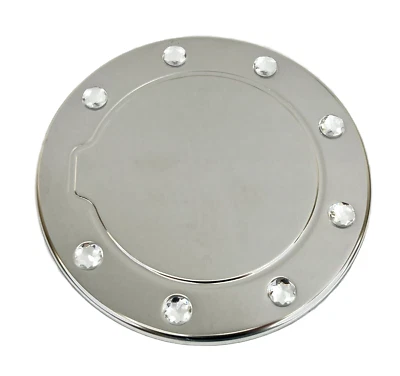 CUBIERTA de puerta de gas combustible de acero inoxidable con diamantes para Chevy Silverado Sierra 99-06 Foto 1 de 2