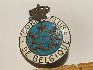 VINTAGE BELGIEN TOURING CLUB DE BELGIQUE AUTO CAR Abzeichen Emblem - Emaille Messing - Bild 1 von 5