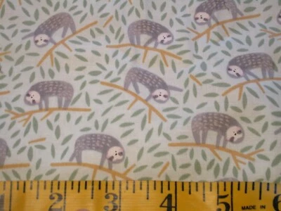 1 cuarto de grasa nuevo tela de algodón perezosos grises pequeños aprox 21" x 18" Foto 1 de 3