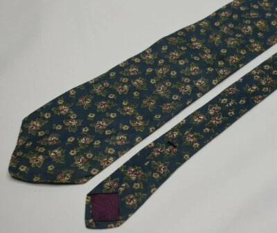 Corbata Liberty para hombre 100 % algodón EE. UU. azul con flores rosas y blancas L 57" W 3" nueva sin etiquetas Foto 1 de 4