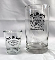 Logo Jack Daniels Shot Glass Tennessee Whiskey Old No Label 7-2 oz