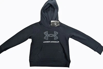 Sudadera con capucha Under Armour para niñas negra holgada grafito YS NUEVA CON ETIQUETAS Foto 1 de 4