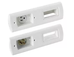 SANUS ELEMENTS ELM805-W1 POWERBRIDGE IN-WALL AC OUTLET WHITE NEW IN BOX - Picture 1 of 2