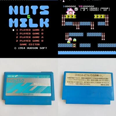 Nuts & Milk Hudson pre-owned Nintendo Famicom NES Tested - Image 1 of 4