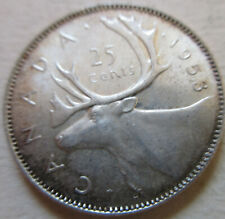 1953 Canada Silver Twenty-Five Cents Coin. 25 CENTS QUARTER (RJ990)