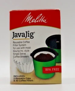 Melitta Coffee JavaJig Reusable Coffee Filter System 2 Reusable Cups Open Box - Picture 1 of 5
