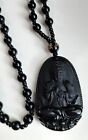 Halskette aus Obsidian - Buddha°.