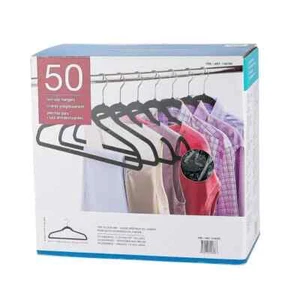 Appendiabiti Floccati - Confezione da 50 Colore Nero NUOVI - Foto 1 di 4