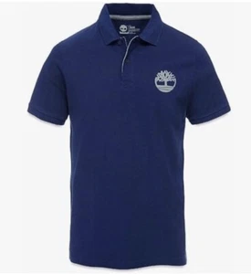 Timberland Polo Slim Uk Small Blu Navy Nuova - Foto 1 di 4