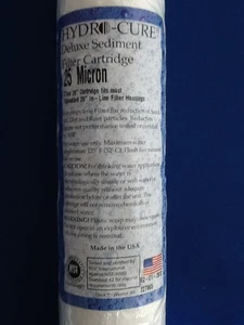 HYDRO CURE DELUXE 25 MICRON 20"x2.5" SEDIMENT FILTER - 12 FILTERS - Picture 1 of 3