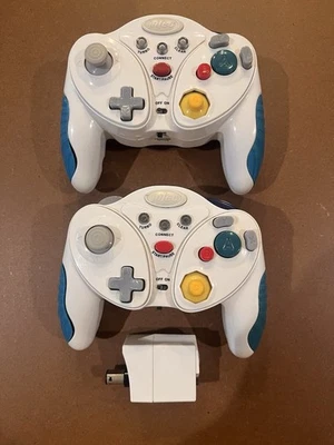 2 GameCube Intec Wireless Controllers With Receiver Dongles UNTESTED - Image 1 of 4