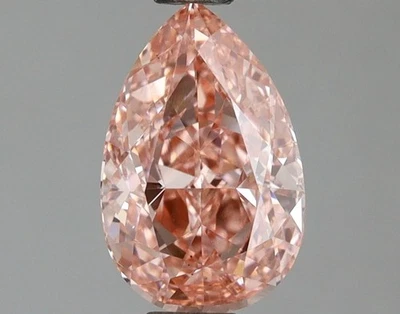 Pear 1.11ct Fancy Vivid Pink VS1 CVD IGI Certified Loose Lab Grown Diamond - Image 1 of 3