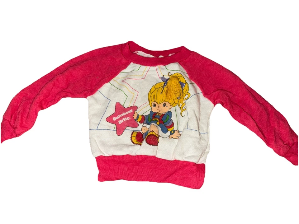 De Colección Niños 2/3 Arco Iris Brite Camisa Sudadera Dobie Cuello Redondo Hecha en EE. UU. Dibujos Animados Foto 1 de 4