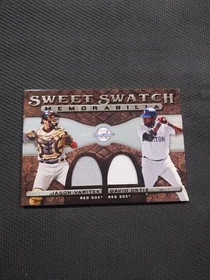 2009 Sweet Spot Jason Varitek David Ortiz Game Worn Jersey Relic Red Sox HOF⚾⚾💥 - Image 1 of 4