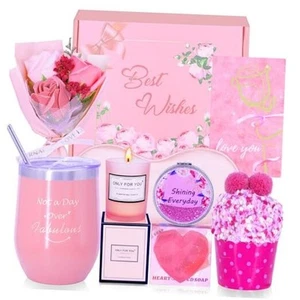Gifts for Women, Unique Spa Gift Basket Set, Self Care Package, Get Well Soon - Picture 1 of 7