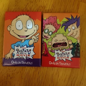 Set Of Two 1999 Rugrats Movie Promo 3x2" Button Pin Pinback Vintage Nickelodeon - Picture 1 of 5