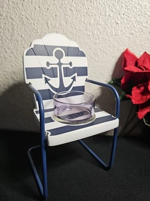 Silla Yankee Candle Nautical Into Port Blue Tealight Holder Foto 1 de 4